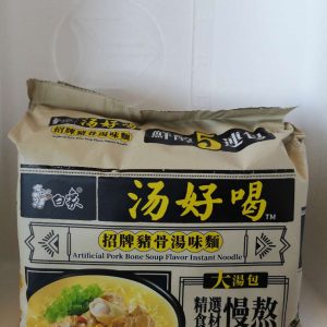 白象猪骨汤味面 五连包  BX NUDELN SCHWEINEKNOCHEN MULTI  5x113g