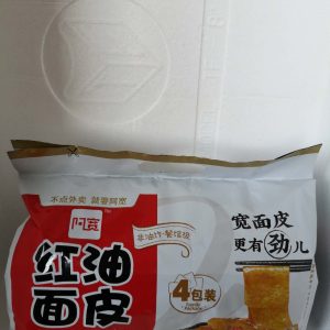阿宽红油面皮麻辣味 4连包 AK NUDELN  ROTEM CHILI  MULTI 440g