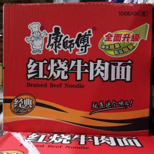 整箱 康师傅红烧牛肉面  INST.NUDELN RINDFLEISCH KRT 24x103g