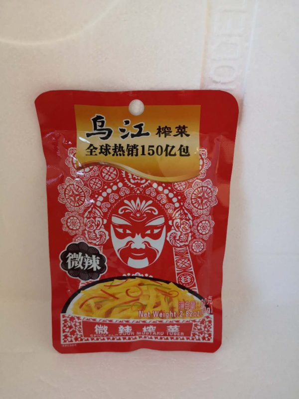 乌江榨菜 微辣  WJ GEMÜSEKONSERVEN (WÜRZIG) 80g