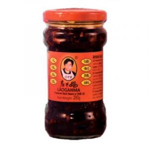 老干妈 风味豆豉油辣椒 280g - GESALZENE SCHWARZE BOHNEN