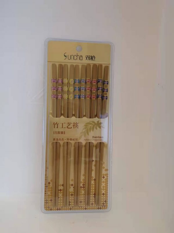 竹筷   BAMBUSKUNST EßSTÄBCHEN  24CM 5pairs